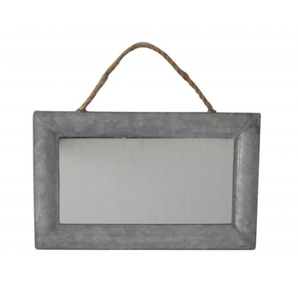 Cheungs Rattan Cheungs Rattan FP-3598 Rectangular Mirror with Galvanized Metal Frame and Hanging Rope - Silver - FP-3598