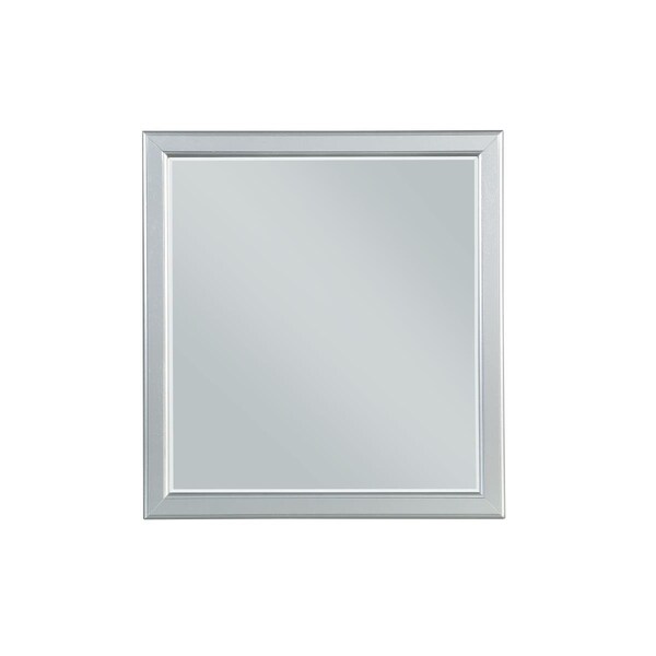 Palacedesigns 1 x 36 x 38 in. Platinum Wood Mirror - PA2627149