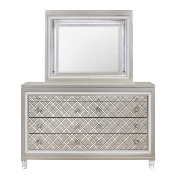 Homeroots Toned Mirror Frame with A Lovely Mirrored Accents, Champagne - 384036