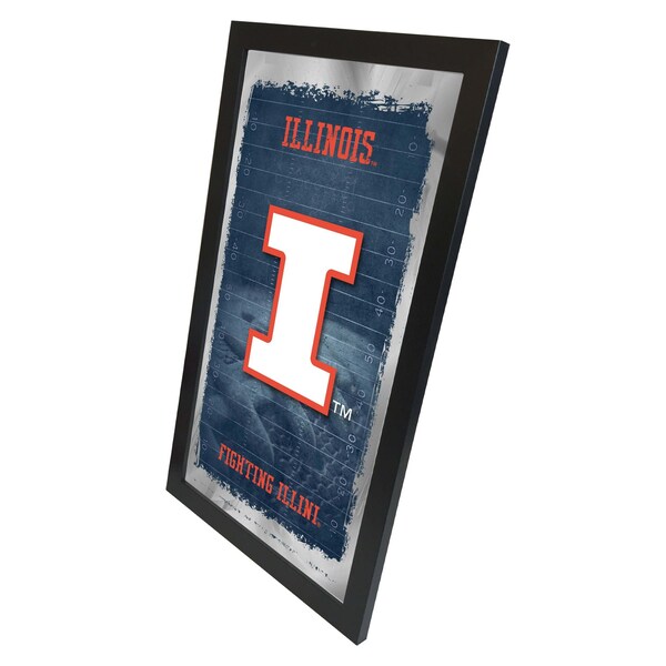 Holland Bar Stool Co Illinois 15" x 26" Football Mirror - MFTBLILLINIU