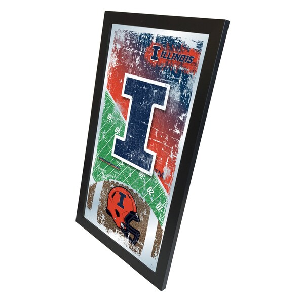 Holland Bar Stool Co Illinois 15" x 26" Football Mirror - MFTBLILLINIU