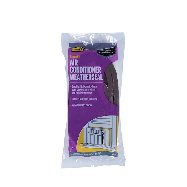 M-D Building Products 1/2 in. X 42 in. Brown Premium Air Conditioner Weatherseal for Window Units - 50007