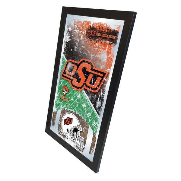 Holland Bar Stool Co Oklahoma State 15" x 26" Football Mirror - MFTBLOKSTUN