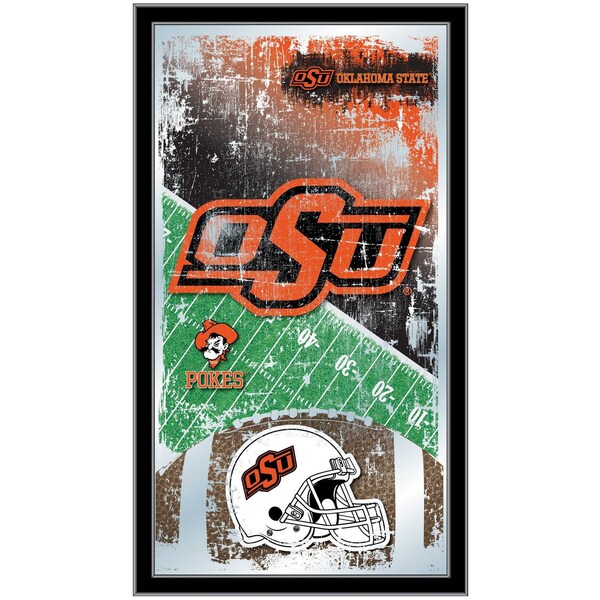 Holland Bar Stool Co Oklahoma State 15" x 26" Football Mirror - MFTBLOKSTUN