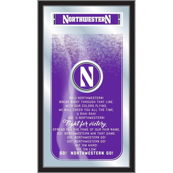 Holland Bar Stool Co Northwestern 26" x 15" Fight Song Mirror - MFGHTNTHWST