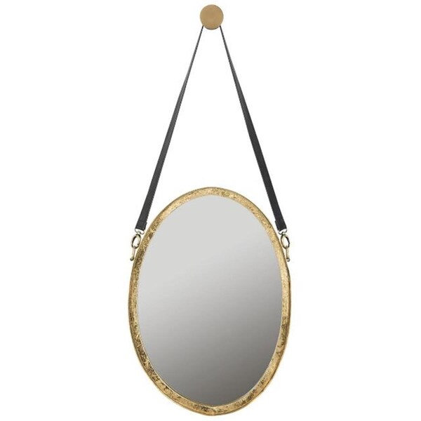 Safavieh Pembroke Strap Mirror- Antique Gold - 40 x 1.5 x 16 in. - MIR4066A