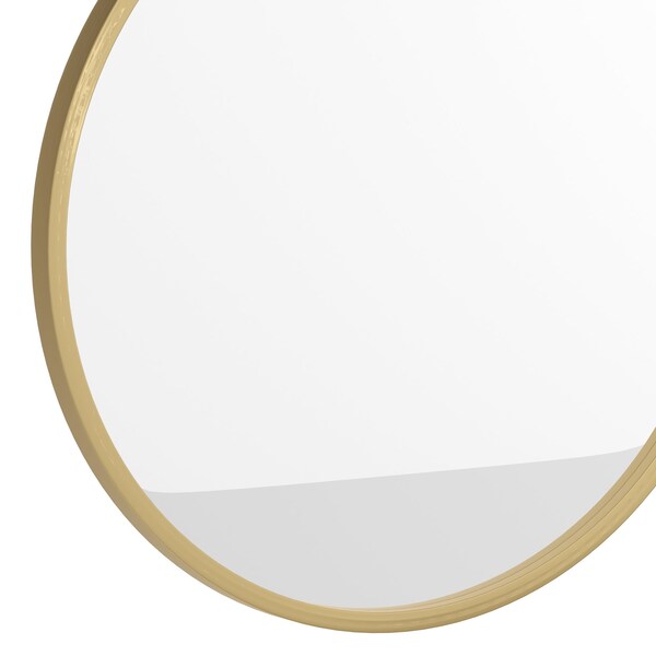 Flash Furniture 20" Round Gold Metal Framed Accent Wall Mirror - HFKHD-0GD-CRE8-291315-GG