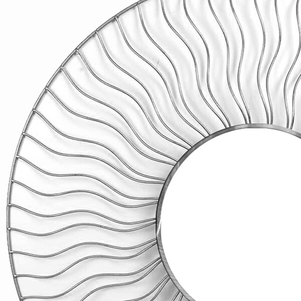 Nova Of California Sunburst 36in Round Wall Mirror   Set of 2, Brushed Nickel - 4111526