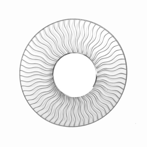 Nova Of California Sunburst 36in Round Wall Mirror   Set of 2, Brushed Nickel - 4111526