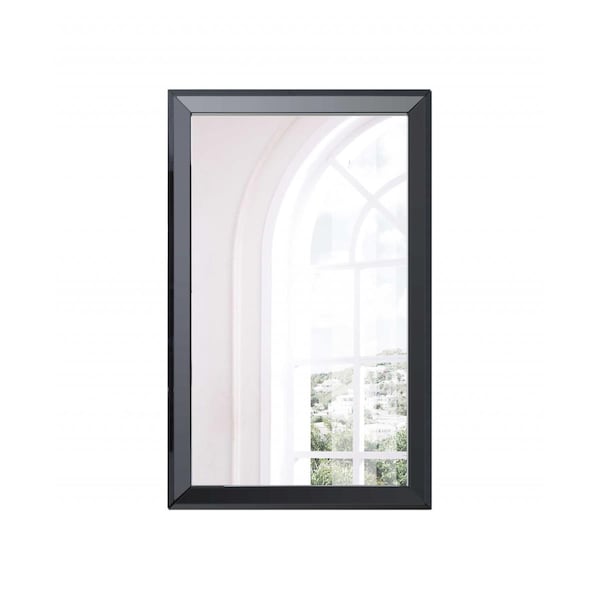 Gfancy Fixtures Gloss Black Glass Mirror, 32 x 2 x 51 in. - GF3665078