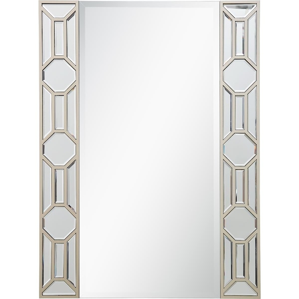 Camden Isle 25.6 x 34.6 in. Lilian Rectangular Wall Mirror, Champagne - 86532