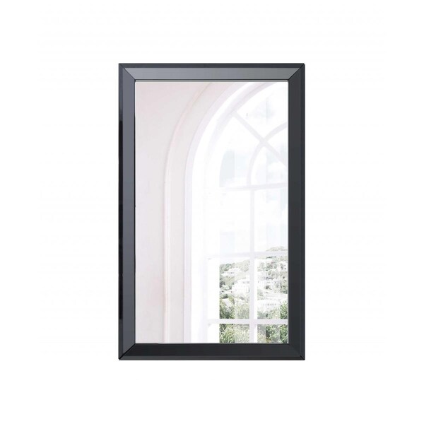 Homeroots Gloss Black Glass Mirror, 32 x 2 x 51 in. - 370732