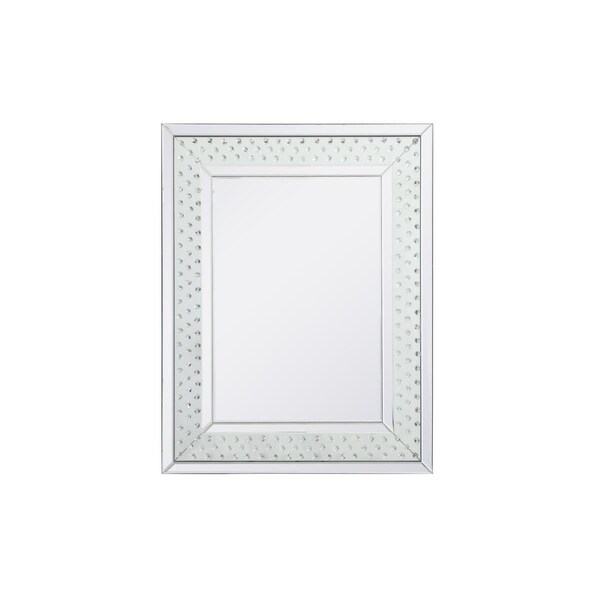 Elegant Decor 28 x 36 in. Sparkle Collection Crystal Mirror - MR912836