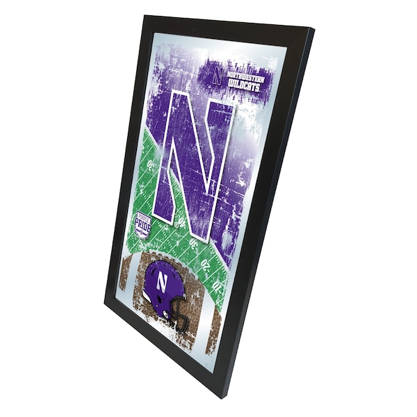 Holland Bar Stool Co Northwestern 15" x 26" Football Mirror - MFTBLNTHWST