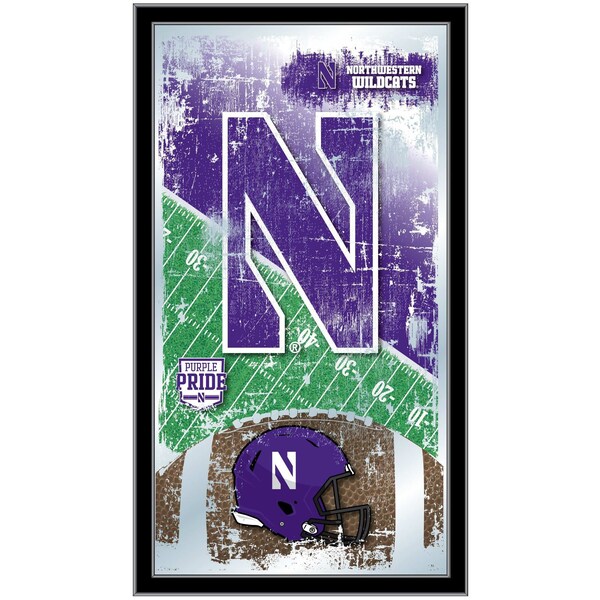 Holland Bar Stool Co Northwestern 15" x 26" Football Mirror - MFTBLNTHWST