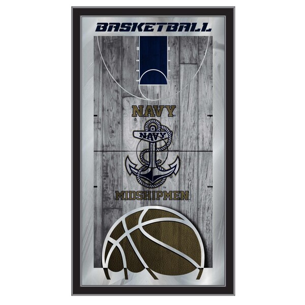 Holland Bar Stool Co US Naval Academy NAVY 15" x 26" Basketball Mirror - MBSKTUSNAVA