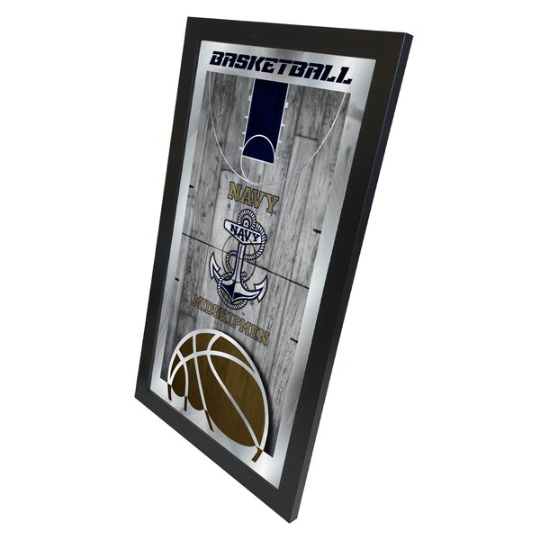 Holland Bar Stool Co US Naval Academy NAVY 15" x 26" Basketball Mirror - MBSKTUSNAVA