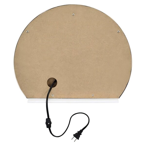 Acme Wooden Frame Accent Mirror with Lighting in White - ER-0107MR