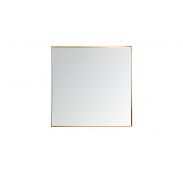 Blueprints 36 in. Metal Frame Square Mirror in Brass - 35.25 x 71.25 x 0.16 in. - BL2571256