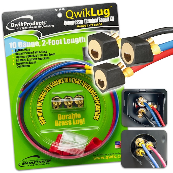 Qwikproducts QwikLug Terminal repair lugs 10 AWG, 2ft leads - QT2810