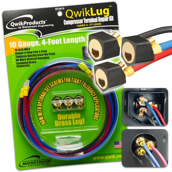 Qwikproducts QwikLug Terminal repair lugs 10 AWG, 4ft leads - QT2910