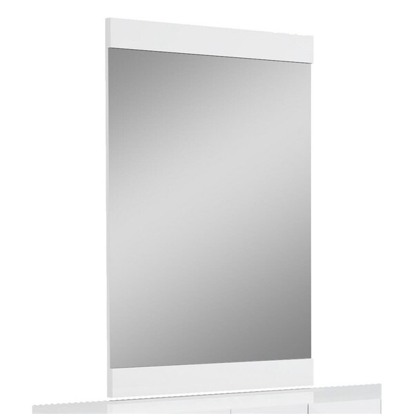 Oceantailer Home Roots Beddings Superb High Gloss Mirror, White - 45 in. - 329641