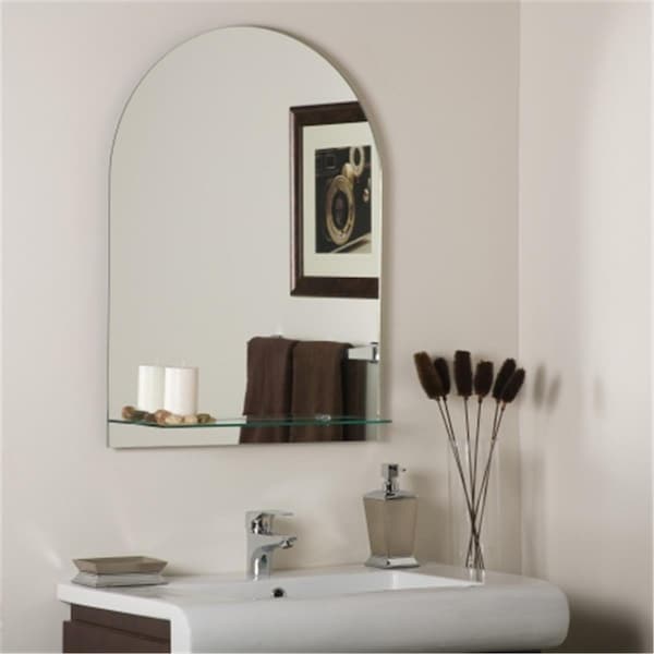 Decor Wonderland Decor Wonderland SSM112 Roland Frameless Wall Mirror with Shelf - SSM112