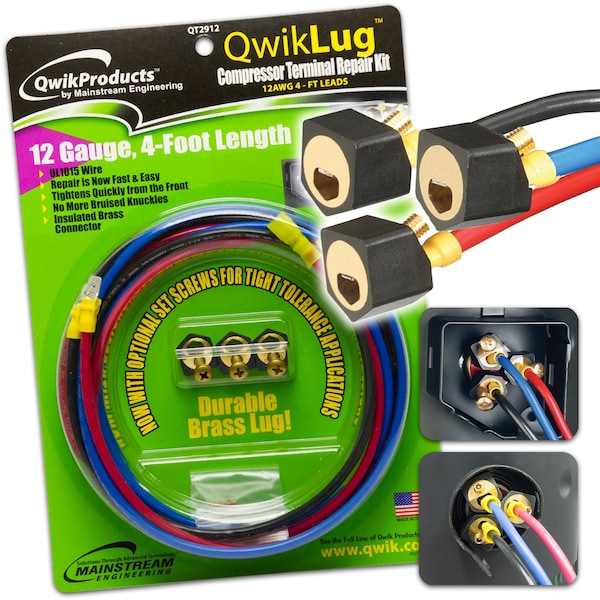 Qwikproducts QwikLug Terminal repair lugs 12 AWG, 4ft leads - QT2912