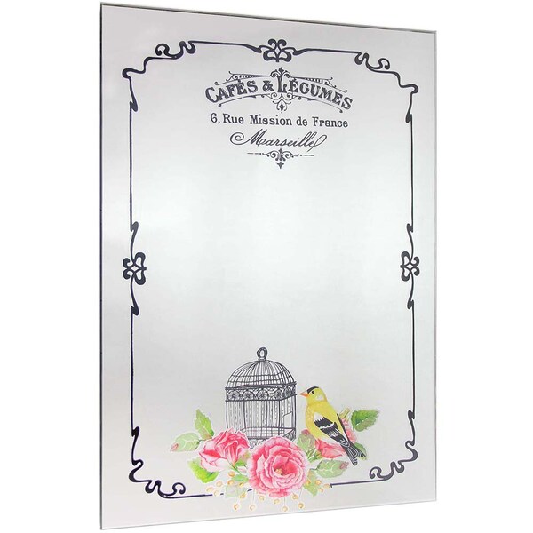 Infinity Instruments French Country Cafe - H 24 W 16Multicolored Glass Decorative Frame - 15432