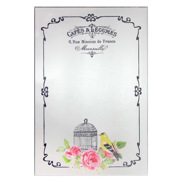 Infinity Instruments French Country Cafe - H 24 W 16Multicolored Glass Decorative Frame - 15432