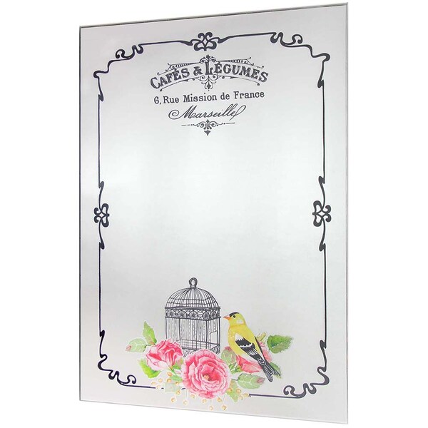 Infinity Instruments French Country Cafe - H 24 W 16Multicolored Glass Decorative Frame - 15432