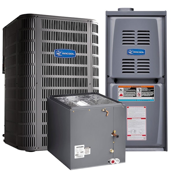 Mrcool 110k BTU 80% AFUE 3 Ton 16 SEER Variable Speed Central A/C Upflow - MAC1636V48GM811