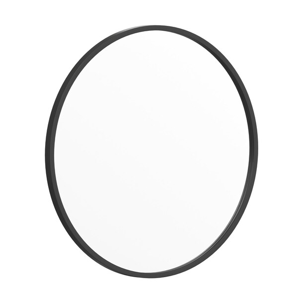 Flash Furniture 24" Round Black Metal Framed Accent Wall Mirror - HFKHD-4GD-CRE8-712315-GG