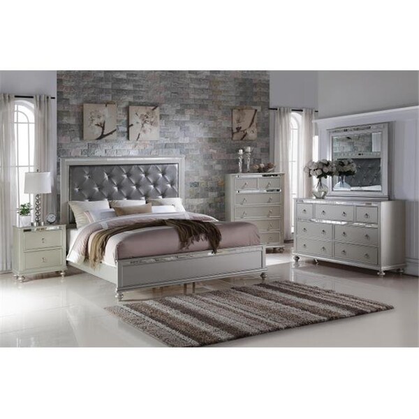 Myco Furniture   Inc Myco Furniture CR456M Silver Cristo Mirror - CR456M