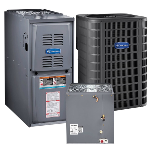 Mrcool 110k BTU 80% AFUE 5 Ton 14 SEER Variable Speed Central A/C Upflow - MAC1660V60GM811