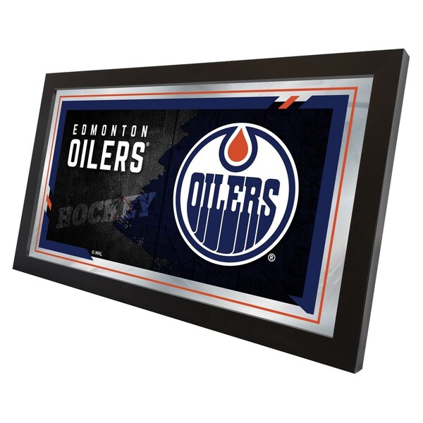 Holland Bar Stool Co Edmonton Oilers 15" x 26" Hockey Collector Mirror by Holland Bar Stool Company - MCOLEDMOIL