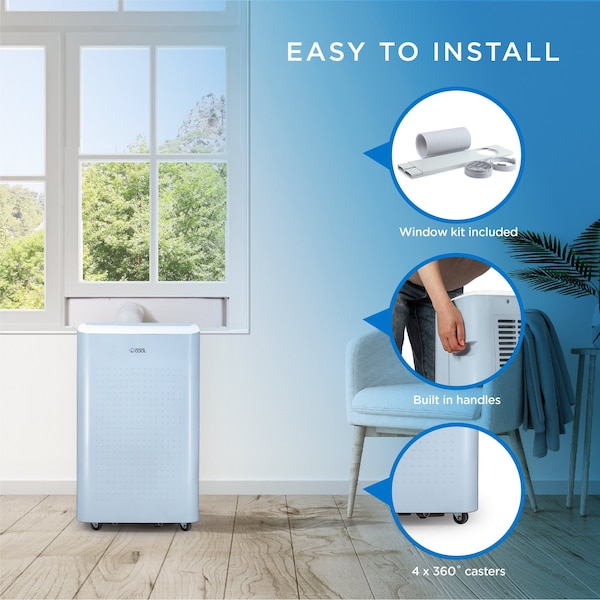 Commercial Cool 9,000 BTU Portable Air Conditioner with Remote and WiFi Control - CCP6JB