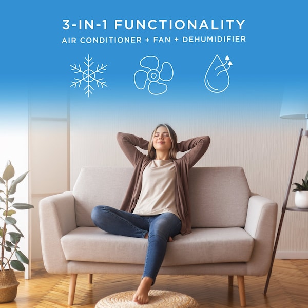 Commercial Cool 9,000 BTU Portable Air Conditioner with Remote and WiFi Control - CCP6JP