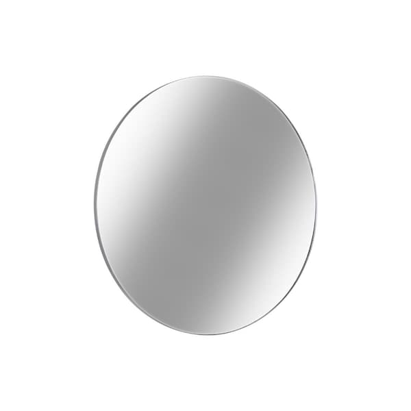 Urban Trends Collection Metal Round Wall Mirror with Frame, Metallic Silver - Large - 34093