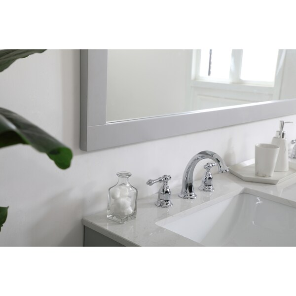 Elegant Decor Aqua Rectangle Vanity Mirror 60 Inch In Grey - VM26036GR
