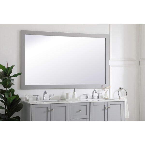 Elegant Decor Aqua Rectangle Vanity Mirror 60 Inch In Grey - VM26036GR