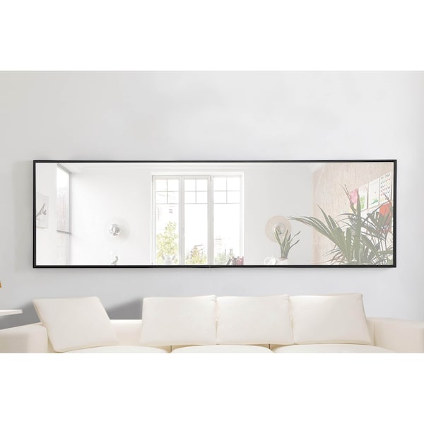 Elegant Decor Metal Frame Rectangle Mirror 18 Inch Black - MR4081BK