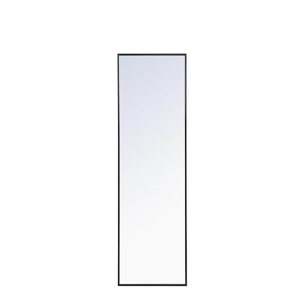 Elegant Decor Metal Frame Rectangle Mirror 18 Inch Black - MR4081BK
