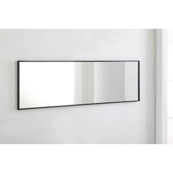 Elegant Decor Metal Frame Rectangle Mirror 18 Inch Black - MR4081BK
