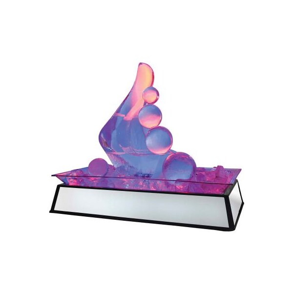 Cal Mil Plastics Cal-Mil Large Mirror Ice Carving Pedestal with LED Feature 24"W x 48"D x 14"H 110V - IP201-110