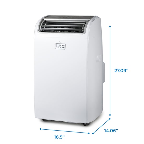 Black & Decker 10,000 BTU Cooling SACC/CEC, Portable Air Conditioner with Heater, 14,000 BTU Cooling ASHRAE 128 - BPT10HWTB
