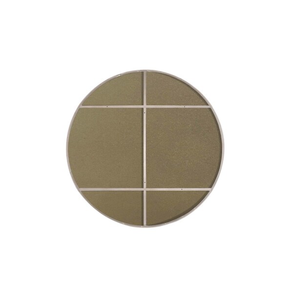 Elegant Decor Metal Frame Round Mirror 48 Inch Silver Finish - MR4049S