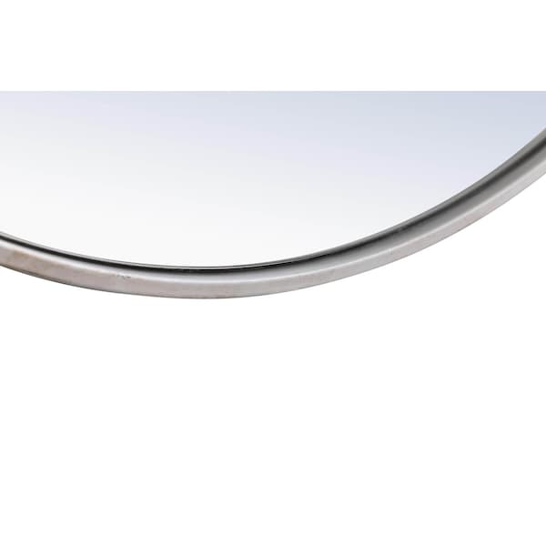 Elegant Decor Metal Frame Round Mirror 48 Inch Silver Finish - MR4049S