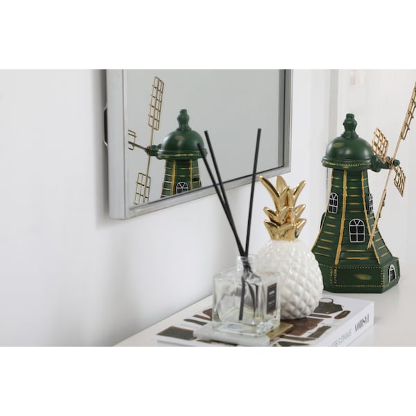 Elegant Decor Metal Frame Rectangle Mirror 20 Inch In Silver - MR42036S