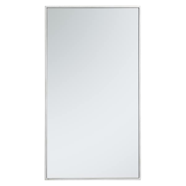 Elegant Decor Metal Frame Rectangle Mirror 20 Inch In Silver - MR42036S